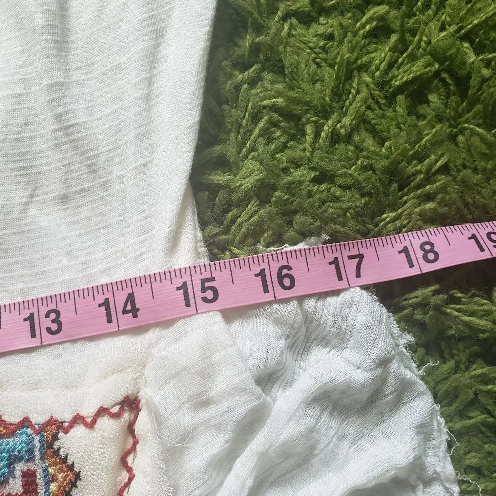Well Loved FP White Embroidered Top